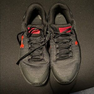 Under Armour Black and Red Athletic Shoes